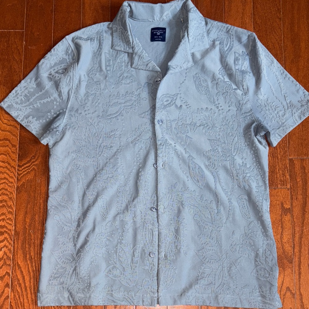 Men's Casual Light Blue Button Down Shirt
